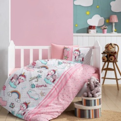 Dekordom posteljina cb baby line - flanel - unicorn ( 045324 )