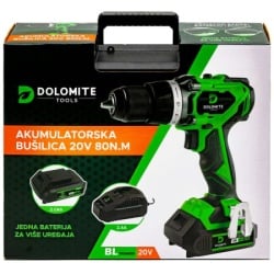 Dolomite akumulatorska bušilica sa 2 brzine 20v 80nm brushless bc dolomite ( 63854 )-1