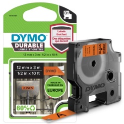 Dymo traka durable 12mm x 3m crna/oranž - dy78367 ( DY78367 )