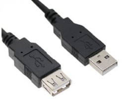 E-GREEN Kabl USB A - USB A MF (produžni) 5m crni-1