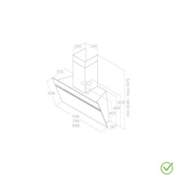 Elica aspirator stripe bl a/60-2