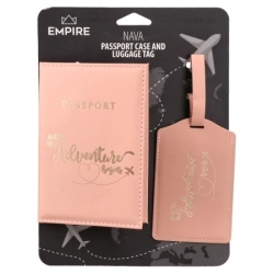 Empire nava futrola za pasoš i tag za kofer roze 2k ( 500008 )