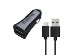 Energizer Ultimate Car Charger 2USB+Cable USB-C Black ( DCA2CUC23 ) - Img 1
