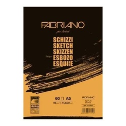 Fabriano 1264 sketch blok za skiciranje sa spiralom horizontalni a5 90g 60 lista ( 190015 )