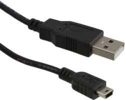 FAST ASIA Kabl USB A - USB Mini-B M/M 1.8m crni-1