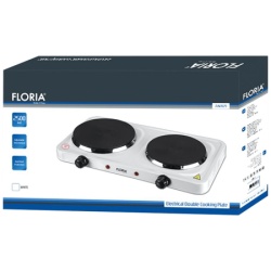 Floria ZLN2843 WH Električni rešo, 2 ploče, 1500 W, 15/18 cm, , beli -2