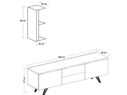 Futrix  Tv komoda Rim atlantik - antracit ( 38738 ) -2