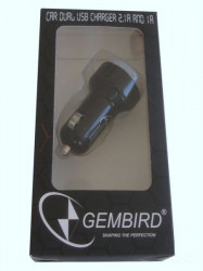 Gembird black auto punjac za telefone i tablete 5v 2.1A+1A dual USB with light + micro1M(149) C04 * - Img 2