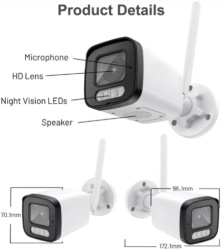 Gembird cam-ip5mp-b6-5x gmb kamera 5 mpx microSD iCSee xmeye pro app Two-way voice Bullit ip66 2.8-12mm-3