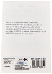 Gembird CCA-UC3.5F-01-DAC headphone adapter Type-C to 3.5mm adapter with retail box - Img 2