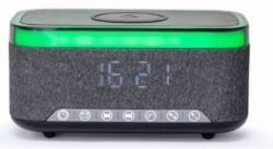 Gembird DAC-SPKBT-QC15-BK  Digitalni sat+alarm sa bezicnim punjenjem telefona 15W i zvucnikom, FM, BT-3