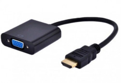 Gembird HDMI to VGA + AUDIO adapter cable, single port (alt A-HDMI-VGA-03, 439) A-HDMI-VGA-06 ** - Img 1