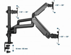 Gembird MA-DA3-01 podesivi stoni drzac za monitor sa tri ruke, tilt, 17-27 max.7kg - Img 1