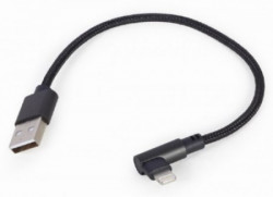 Gembird pod uglom USB 8-pin kabl za punjenje i prenos podataka, 0.2 m, black CC-USB2-AMLML-0.2M - Img 1