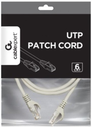 Gembird PP6U-CU-2M  Mrezni kabl, CAT6 BAKARNI UTP Patch cord 2m grey-1