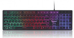 Gembird rainbow multimedijalna tastatura sa pozadinskim osvetljenjem, US layout USB KB-UML-01 - Img 1