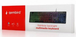 Gembird rainbow multimedijalna tastatura sa pozadinskim osvetljenjem, US layout USB KB-UML-01 - Img 3