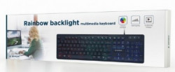 Gembird rainbow multimedijalna tastatura sa pozadinskim osvetljenjem, US layout USB KB-UML-02 - Img 2
