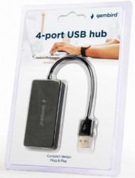 Gembird UHB-U2P4-04 USB2.0 4-port HUB, black - Img 2