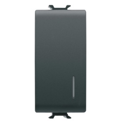 Gewiss Chorus, 1P prekidač 16A, indikator, 1M, crni ( Gw12002 )