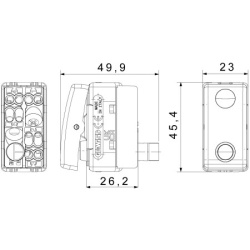 Gewiss System, naizmenicni prekidač 16A, indikator, 1M, beli ( Gw20577 )-1