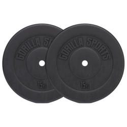 Gorilla Sports Set tegova obloženih plastikom 30 kg (2 x 15 kg) ( 100143-00006-0111 )