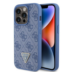 Guess maska za iPhone 15 pro leather 4G triangle strass blue ( GUHCP15LP4TDPB ) - Img 1