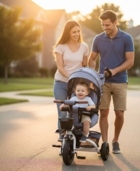 Happybike 420 Tricikl sa rotirajućim sedištem - Jeans - Siva
