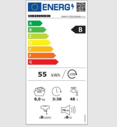 Heinner HWM-VT2814INVB+++ 8kg/1400o/15 programa/inverter mašina za pranje veša-2