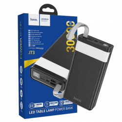 Hoco j73 powerful, black power bank 30000mah, micro-usb / tipe-c ulaz, lampa  - Img 1