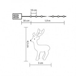Home lampice za jelku "irvas" sa 20 micro LED dioda ( ML22/WW ) - Img 3