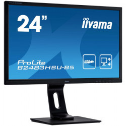 Iiyama prolite 24" 1920x1080, 250cdm˛, 13cm Height Adj., Pivot, Stand, Speakers, VGA, HDMI, DisplayPort, USB2.0x 2, 1ms monitor ( B2483HSU- - Img 4