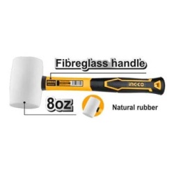 Ingco hruh8908 ČekiĆ gumeni 220gr beli ( HRUH8908 )