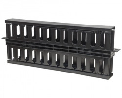 Intelinet Cable Management Panel 19" 1U with cover crni - Img 1