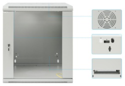 Intellinet 711890 19"/12U 570x600x635/staklena vrata/bravica Rack orman -5