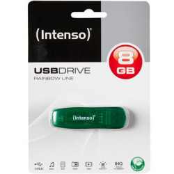 Intenso USB flash drive 8GB Hi-Speed USB 2.0, rainbow Line, zeleni - USB2.0-8GB/rainbow - Img 2