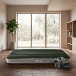 Intex Dura-Beam Vazdušni krevet Full Prestige Downy sa baterijskom pumpom 191cm x 137cm x 25cm ( 64778 )