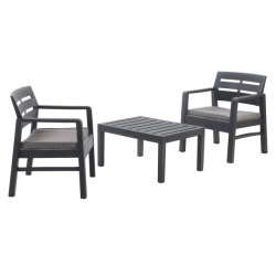 Ipae ProGarden Set Lombok Anthracite - Baštenski Set sa Jastucima