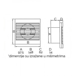 Izduvni ventilator 100mm ( WIND100 ) - Img 2