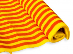 Jolly krep papir, žuta sa crvenim trakama, 50 x 200cm ( 135645 )