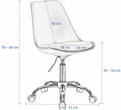 Kancelarijska stolica IGER sa mekim belim sedištem ( CM -910348 ) - Img 9