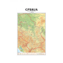 Karta Srbije školska fizičko-geografska 1510×2540 mm ( F044 )