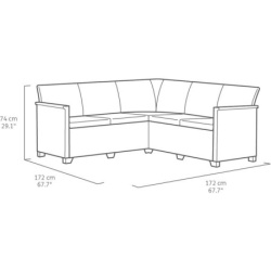 Keter Baštenska garnitura ugaona marie 5 seater, grafit ( CU 252710 )-4