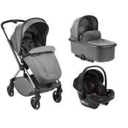 Kikka Boo Kolica Lanah 3in1 set sa autosedištem I-Prime I-size i tvrdom korpom Grey ( KKB21149 SET )-1