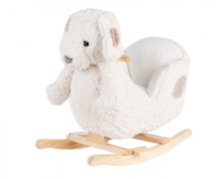 KikkaBoo plišana igračka puppy white sa klackalicom i sedištem ( KKB41008 ) - Img 1