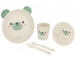 KikkaBoo set posuđa od bambusa bear mint ( KKB90071 ) - Img 1