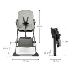 Kinderkraft stolica za hranjenje foldee grey ( KHFOLD00GRY0000 ) - Img 3