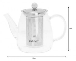 Kinghoff kh4842 čajnik stakleni sa infuzerom za čaj 0,6l - Img 2