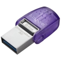 Kingston dtduo3cg3/64gb datatraveler microduo flash drive 64gb usb-c 3.0/USB
