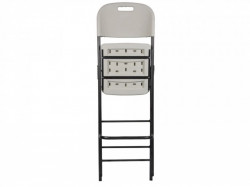 Komplet beli plastični sklopivi barski sto sa metalnom konstrukcijom i 2 stolice - Img 3